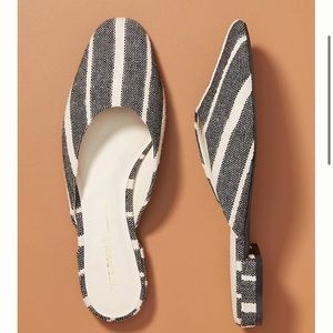 New In Box Intentionally Blank Striped Flats, Black Stripe, sz 9